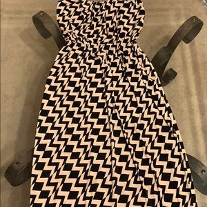 Chevron maxi dress W POCKETS